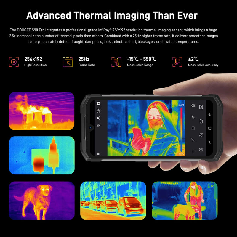 Three-proof mobile phone (night vision + thermal imaging 256×192)