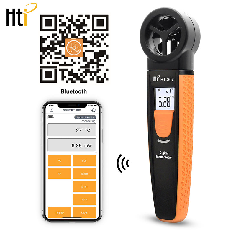 HT 807 Bluetooth Digital Anemometer