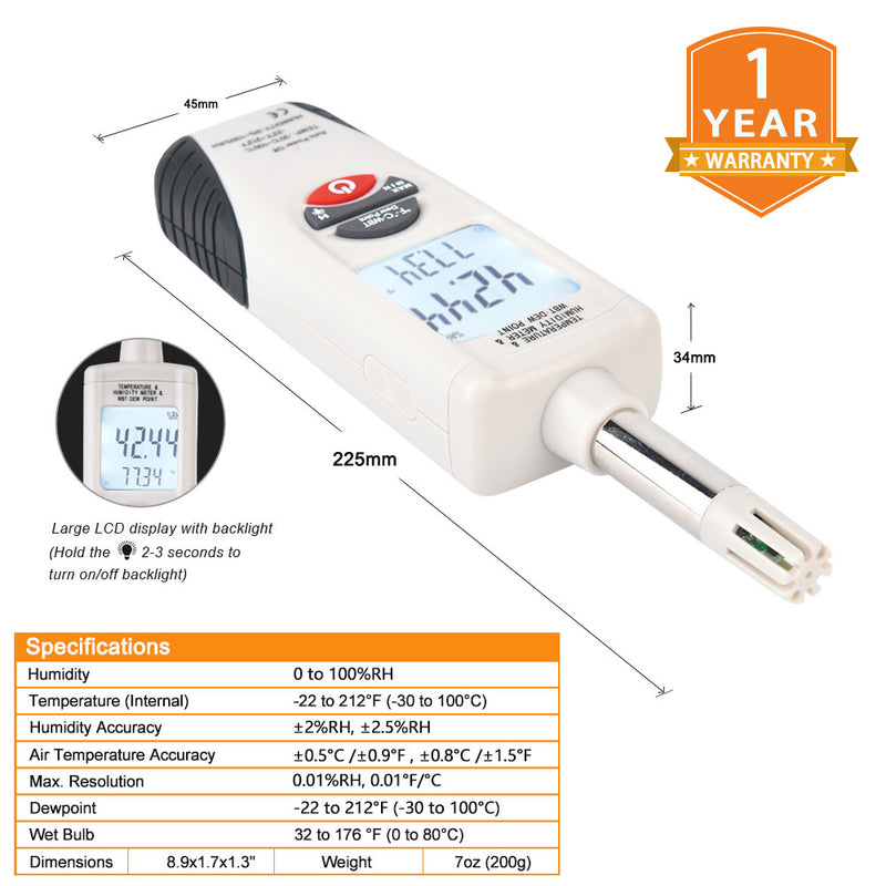 HT 350 Temperature And Humidity Instrument